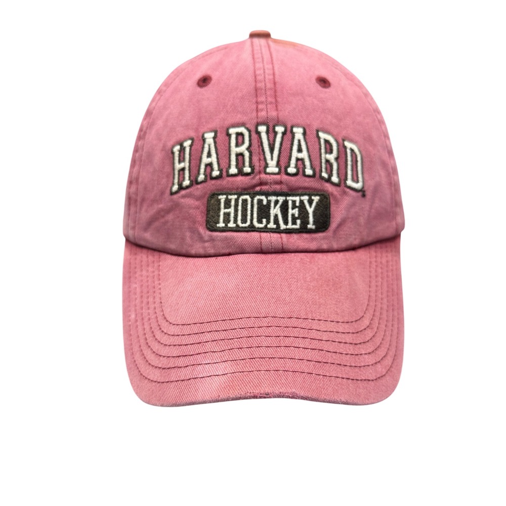 Harvard Hockey Baseball Cap Unisex OSFA Crimson Red Good Collegiate Dad Hat